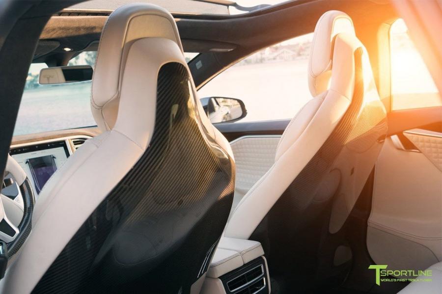 Детали интерьера Tesla Model S P100D by T Sportline 2017 года  (фото 42 из 45)
